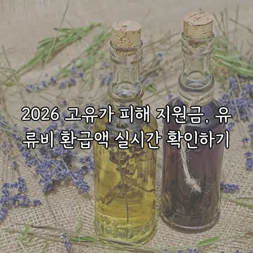 2026 고유가 피해 지원금, 유류비 환급액 실시간 확인하기