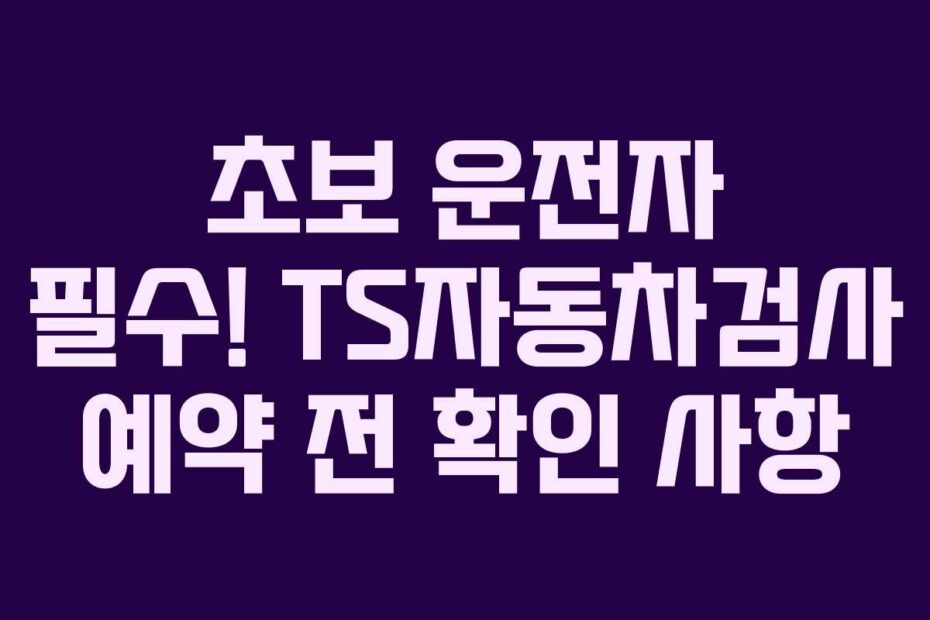 초보-운전자-필수!-TS자동차검사-예약-전-확인-사항