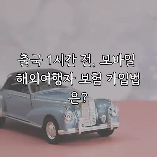 출국 1시간 전, 모바일 해외여행자 보험 가입법은?