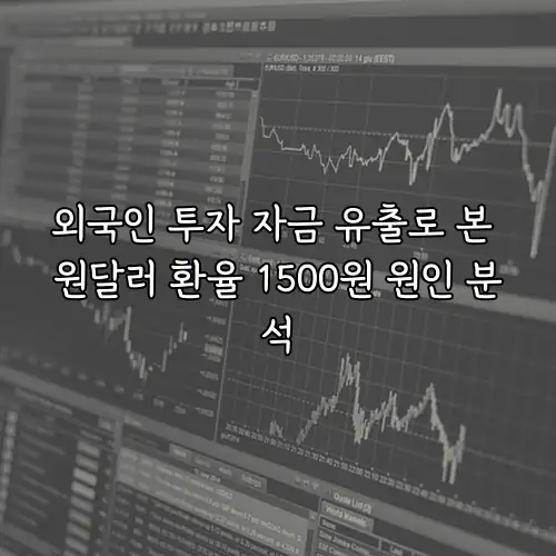 외국인 투자 자금 유출로 본 원달러 환율 1500원 원인 분석